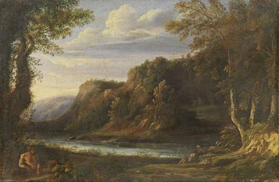 Paesaggio Fluviale con Figure