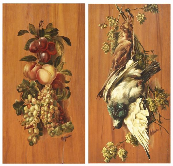 Michelangelo Meucci - «Natura morta con frutta» e «Natura morta con cacciagione»