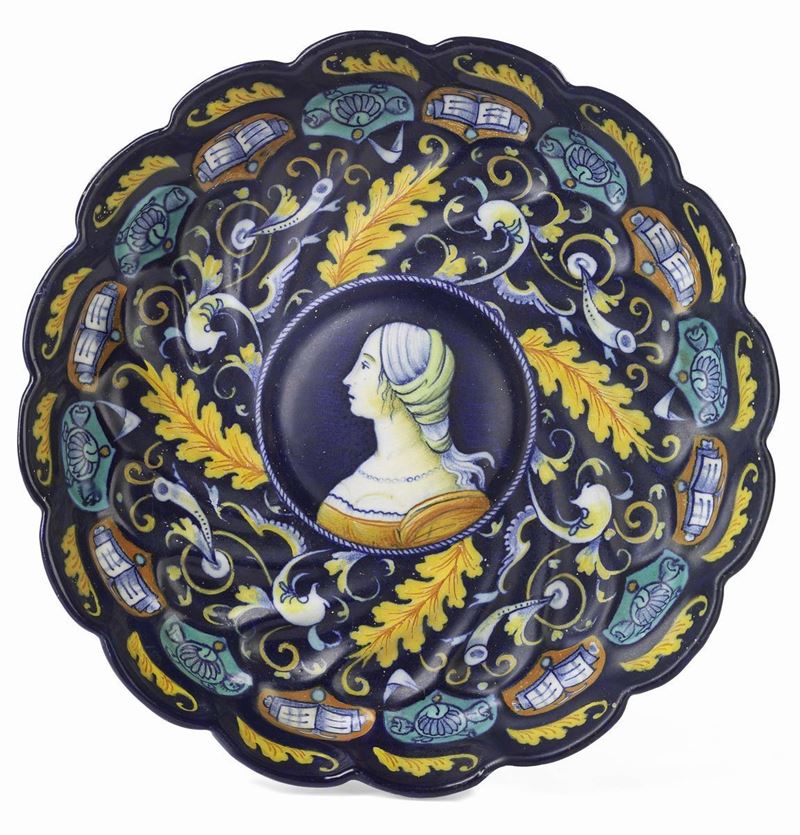 Crespina Umbonata in Maiolica Policroma