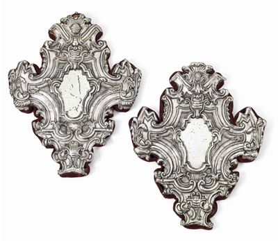 Coppia di Cartegloria in Argento Sbalzato e Cesellato