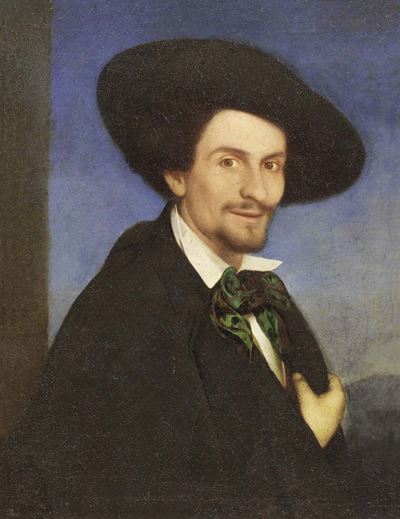 Ritratto di Pittore con Cappello e Fiocco Verde