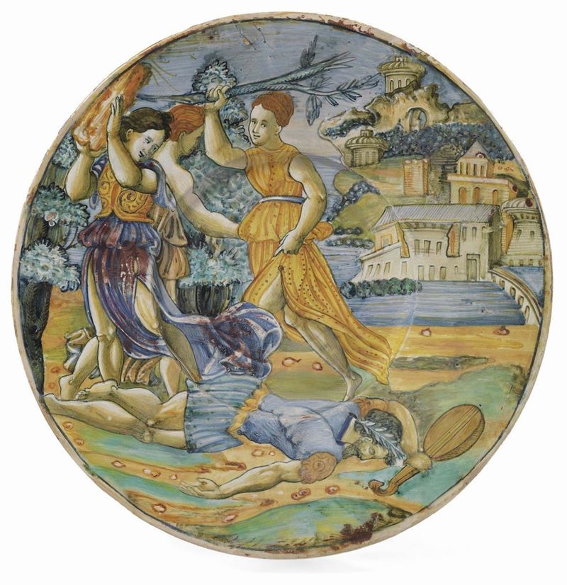 Piatto in Maiolica Policroma