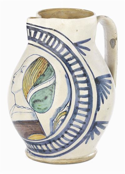 Brocca in Maiolica Policroma