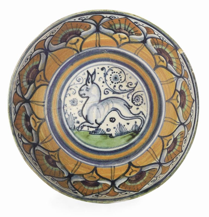 Tre Oggetti in Maiolica Policroma