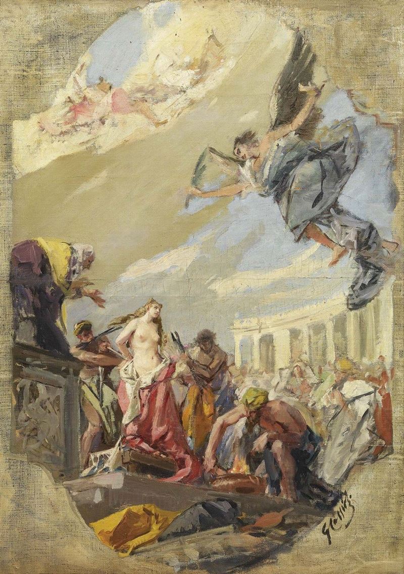Giuseppe Cassioli - Martirio di Sant'agata, da Tiepolo