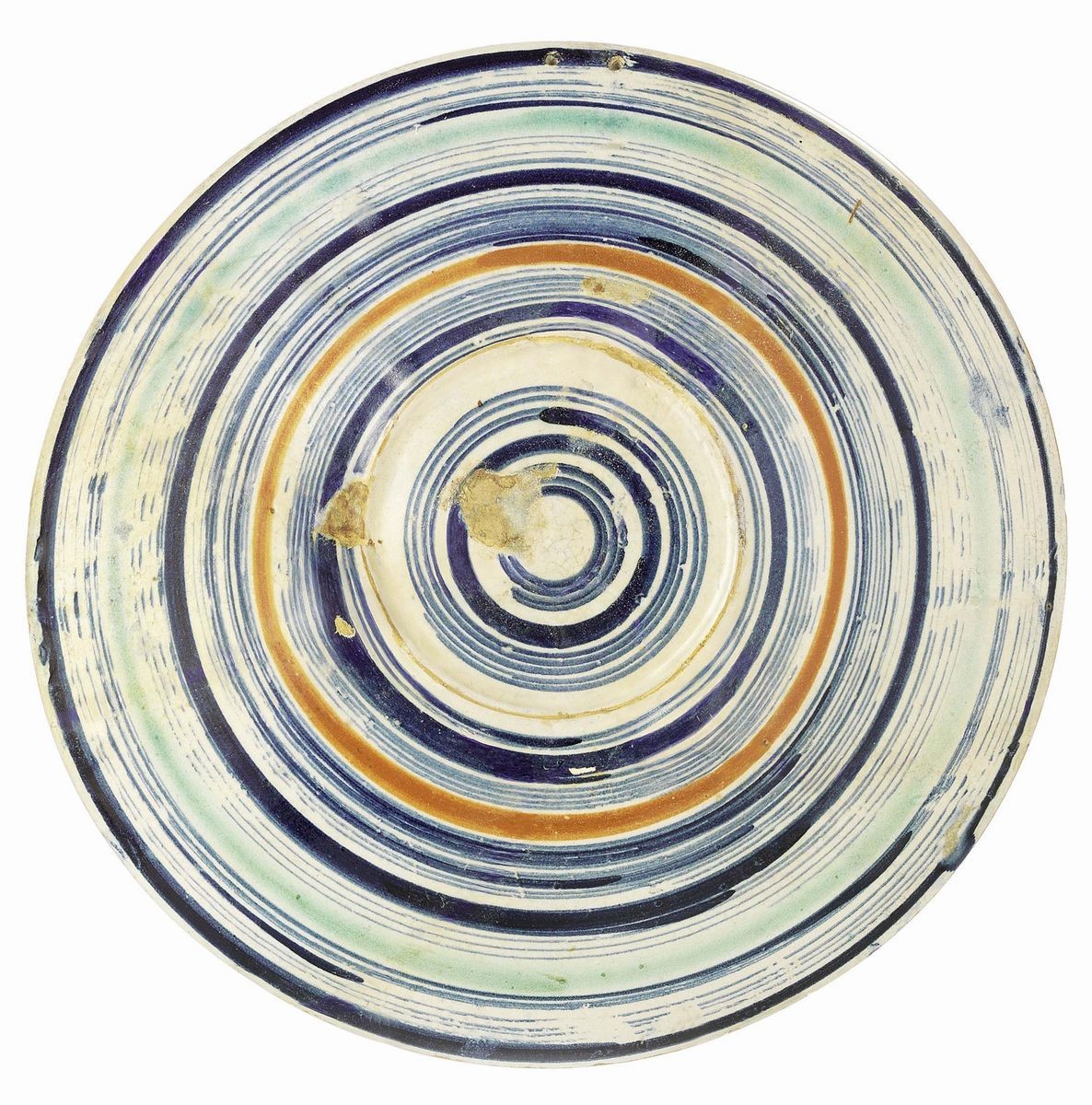 Due Piatti in Maiolica Policroma