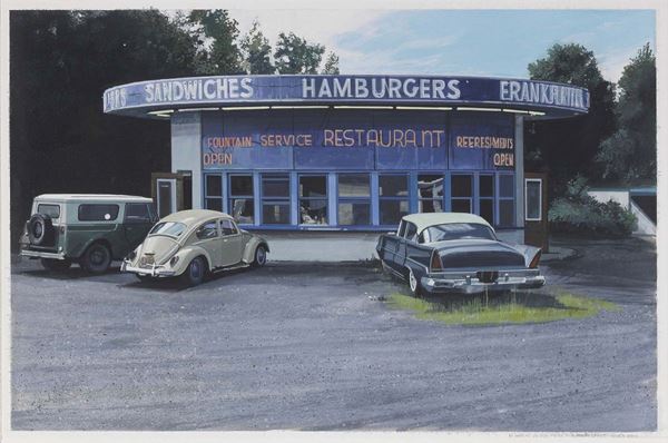 Richard Estes - Sandwiches, Hamburgers, Frankfurters
