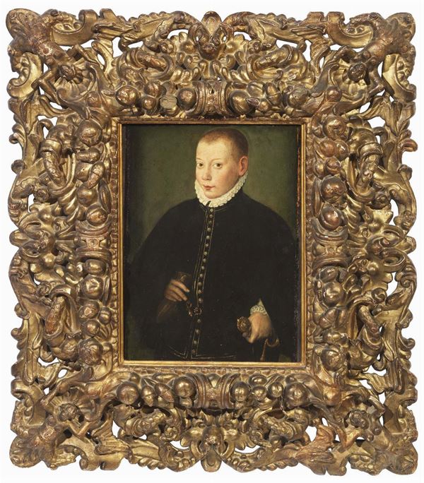 Scuola fiamminga fine XVI secolo - Ritratto di giovane (Gonzaga?)