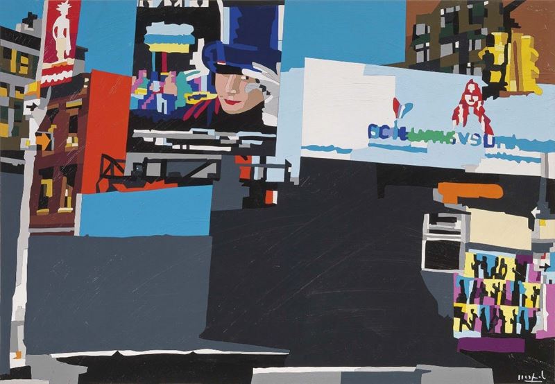 Ugo Nespolo - N.y. Street And Chocolate Face
