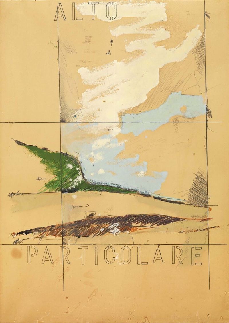 Mario Schifano - Particolare di Paesaggio