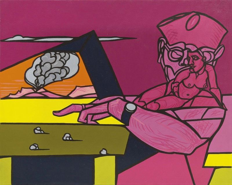 Valerio Adami - Quadri nel Paesaggio (figure Insolite), Studio