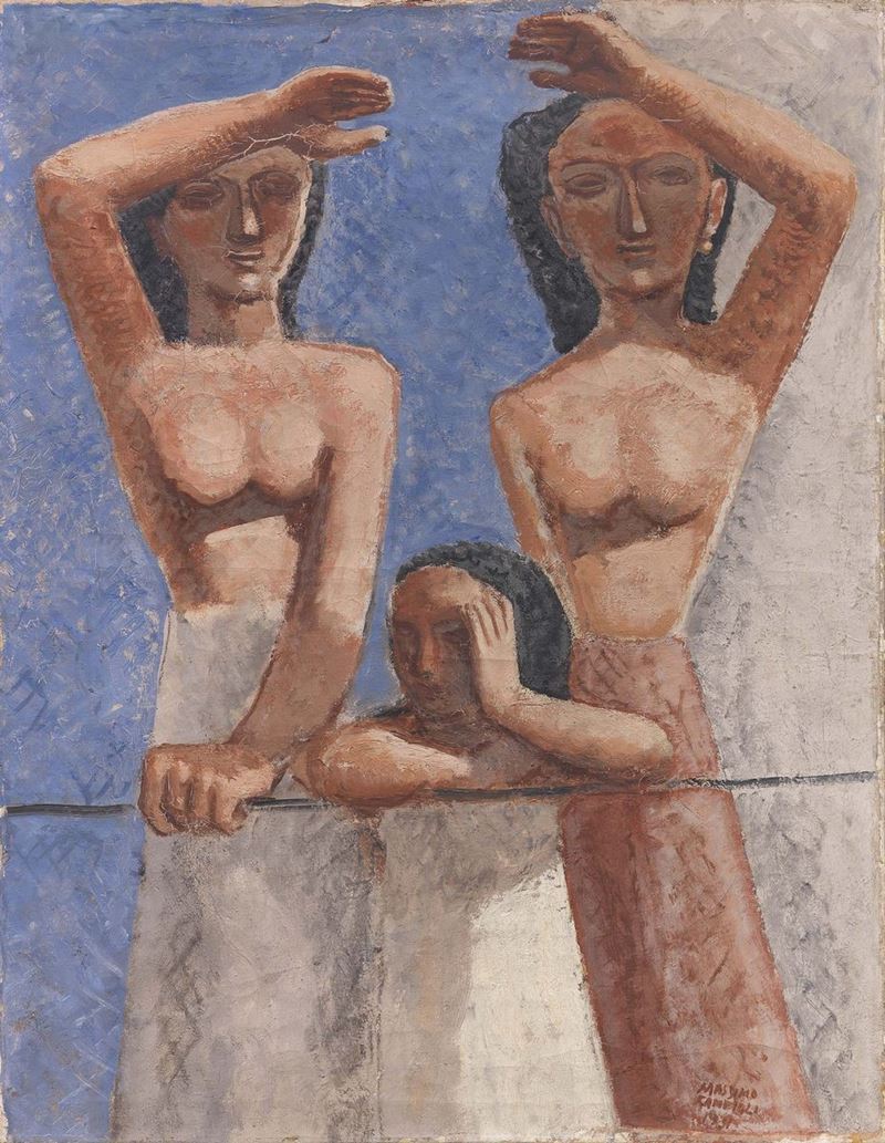 Massimo Campigli - Donne al Sole (L'attesa)