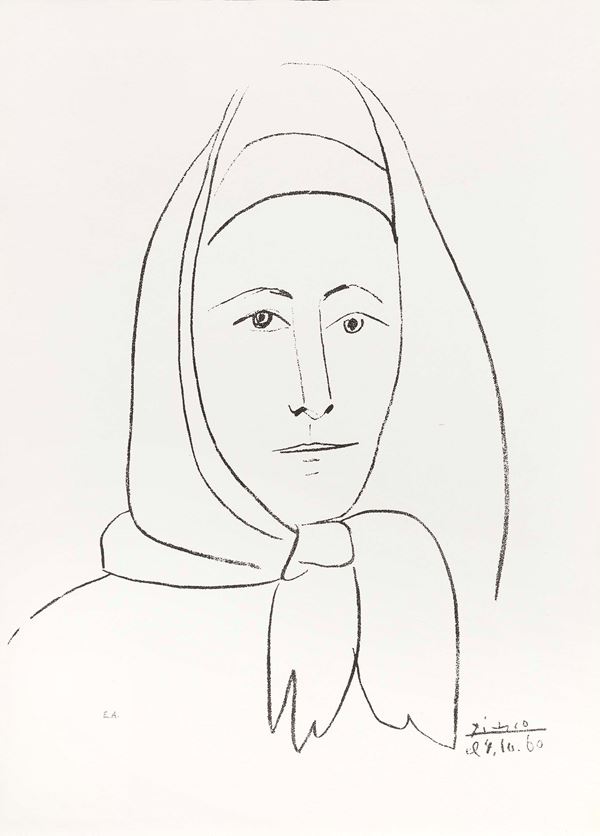 Pablo Picasso (d'apr&#232;s) - Ritratto di donna