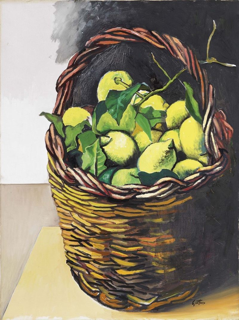 Renato Guttuso - Cesto di Limoni