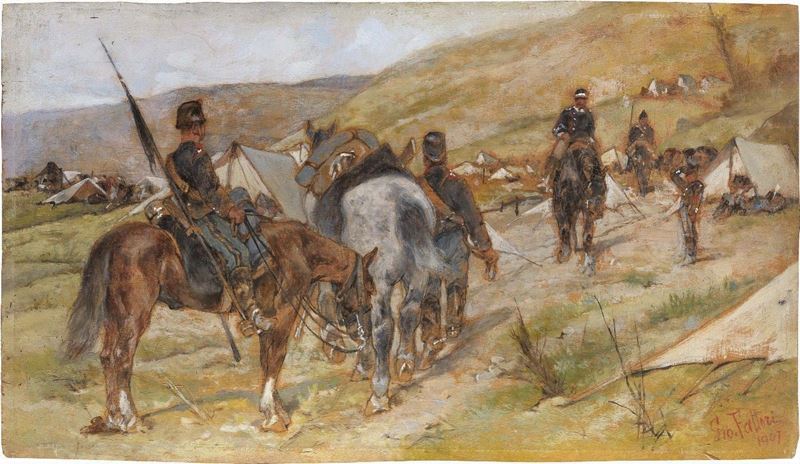 Giovanni Fattori - Accampamento di Soldati
