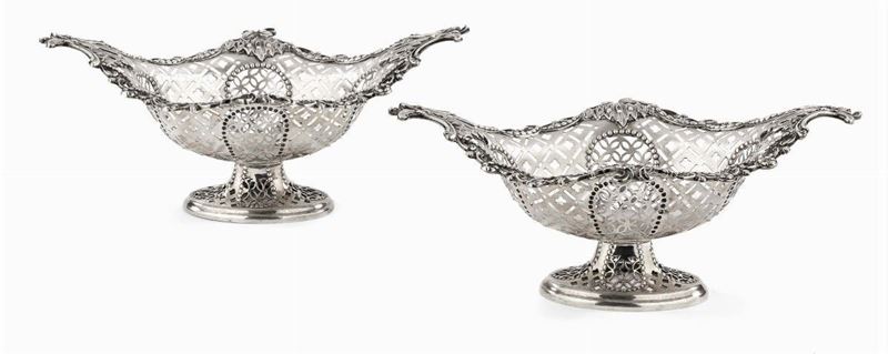 Coppia di Cestine in Argento