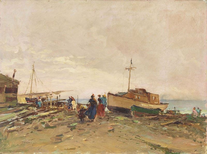 Nicolas De Corsi - Barche sulla Spiaggia