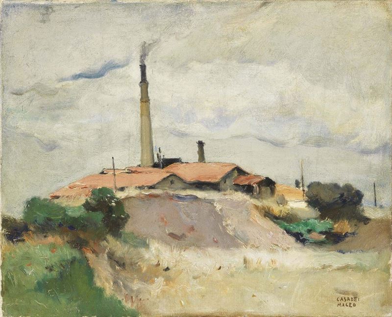 Maceo Casadei - Paesaggio con Ciminiera