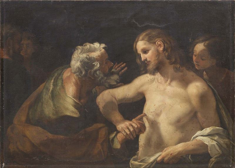 Scuola Emiliana Fine XVII Secolo - Incredulità di San Tommaso