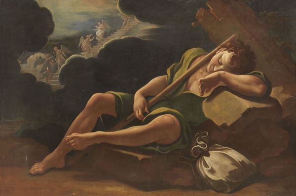 Louis Dorigny (attr. a) : Il sogno di Giacobbe  - Olio su tela - Asta Importanti Dipinti Antichi - I - Casa d'aste Farsettiarte