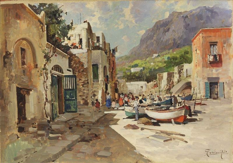 Felice Giordano - Scorcio di Capri