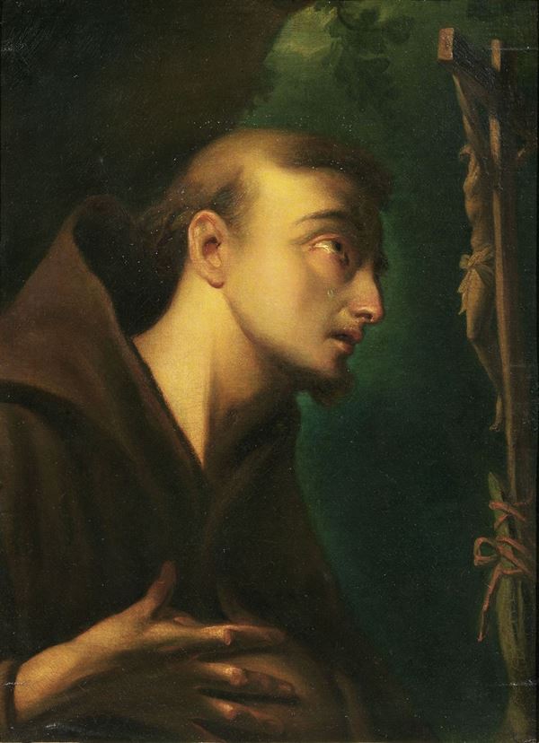 Scuola veneta del XVIII secolo - San Francesco in preghiera