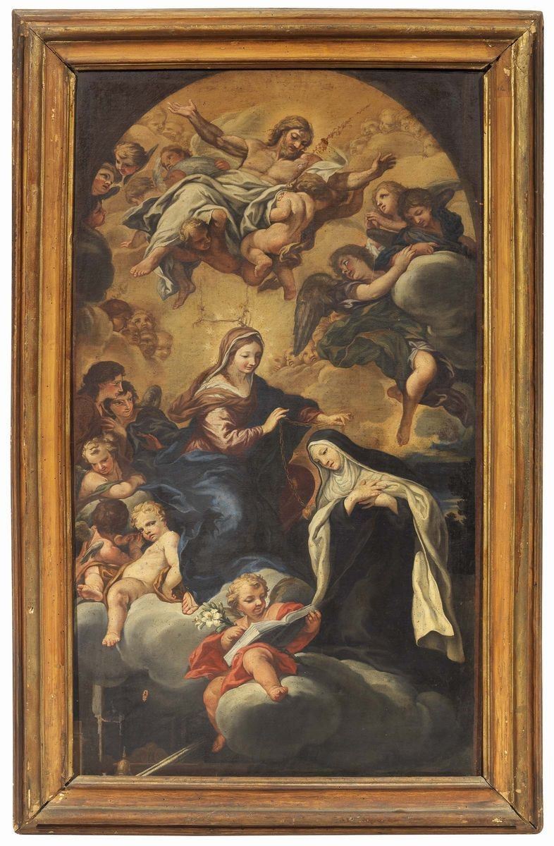 Scuola Toscana del XVIII Secolo - Madonna con Santa Caterina