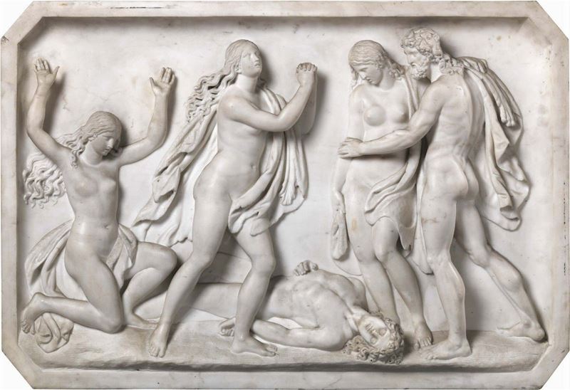 Scuola Neoclassica del XIX Secolo - Compianto di un Eroe Greco