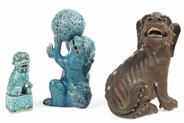 Tre sculture cinesi