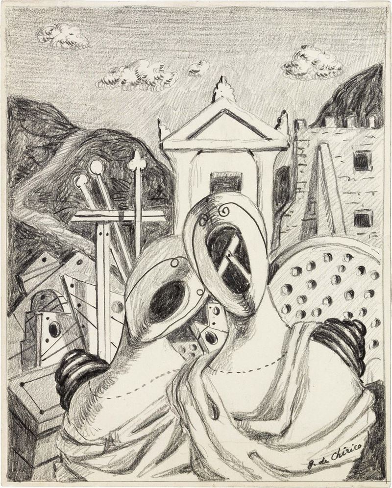 Giorgio De Chirico - Ettore e Andromaca