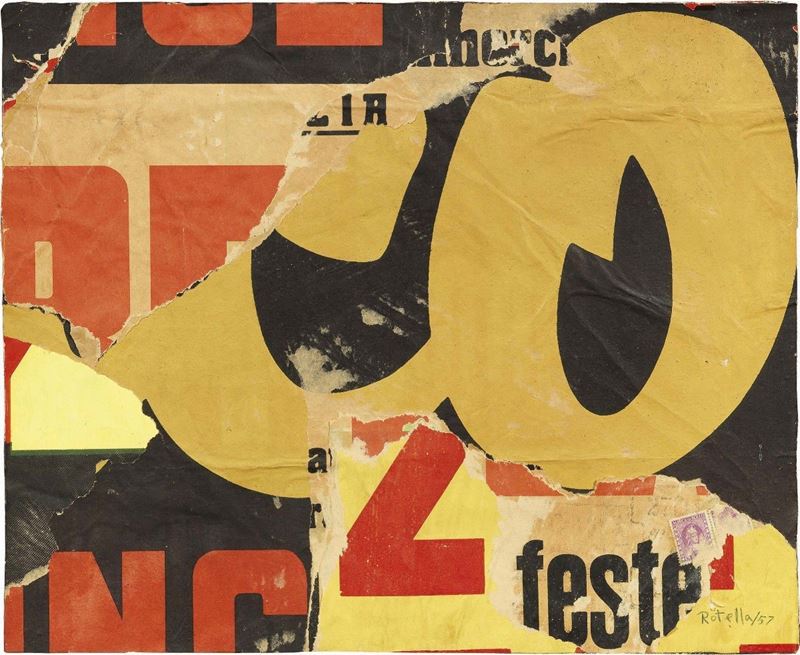 Mimmo Rotella - Senza Titolo
