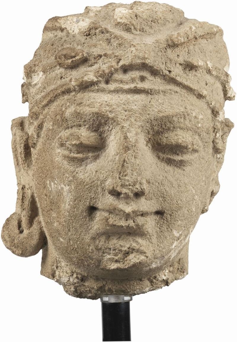 Scultura Raffigurante «testa di Bodhisattva»