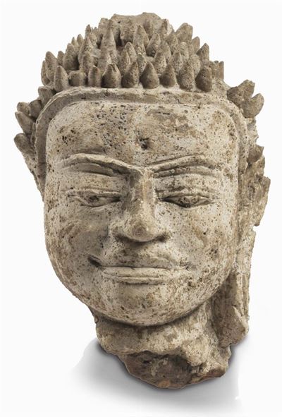 Scultura Raffigurante «testa di Buddha»