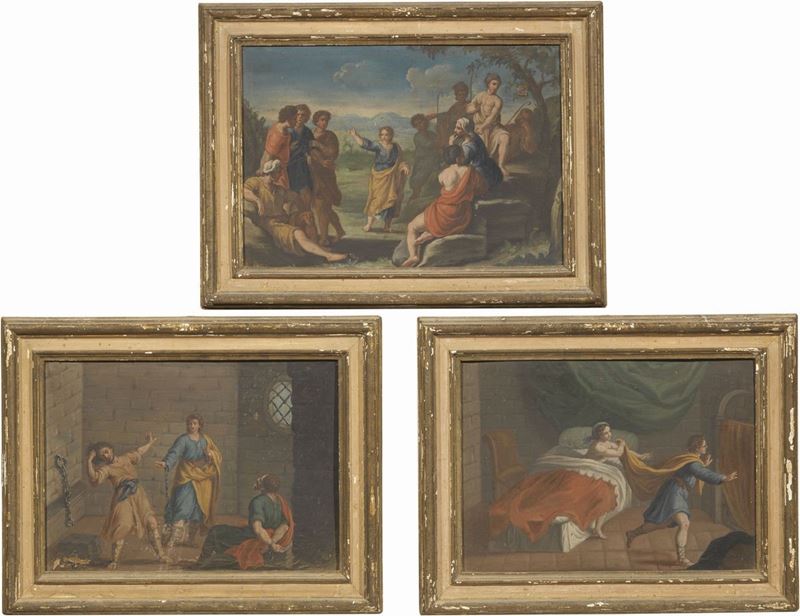 Scuola Veneta del XVIII Secolo - Tre «storie della Vita di Giuseppe»