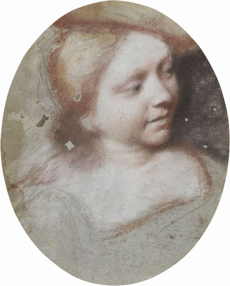 Scuola Veneta del XVIII Secolo - Studi di Ritratto di Fanciulla (recto e Verso)