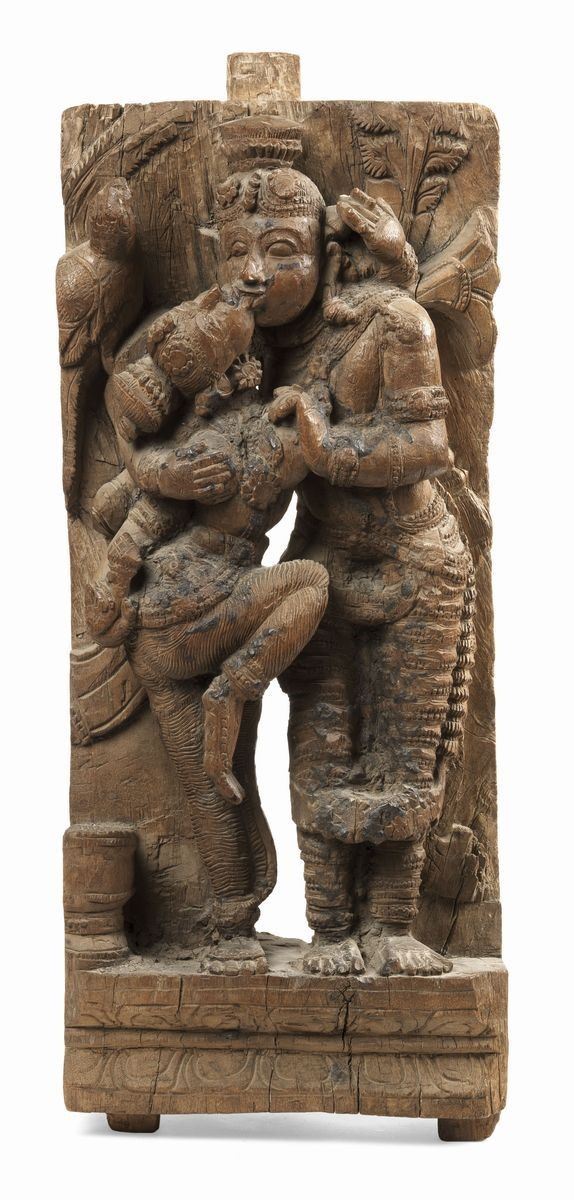 Scultura Raffigurante «shiva e la Sua Parvati»