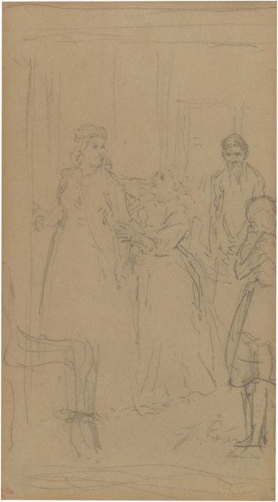 Due Disegni Raffiguranti «scene con Rasputin»
