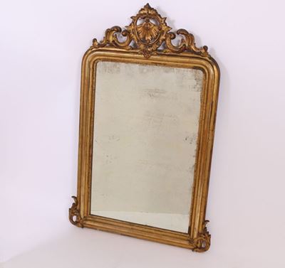 Specchiera in Legno Intagliato e Dorato