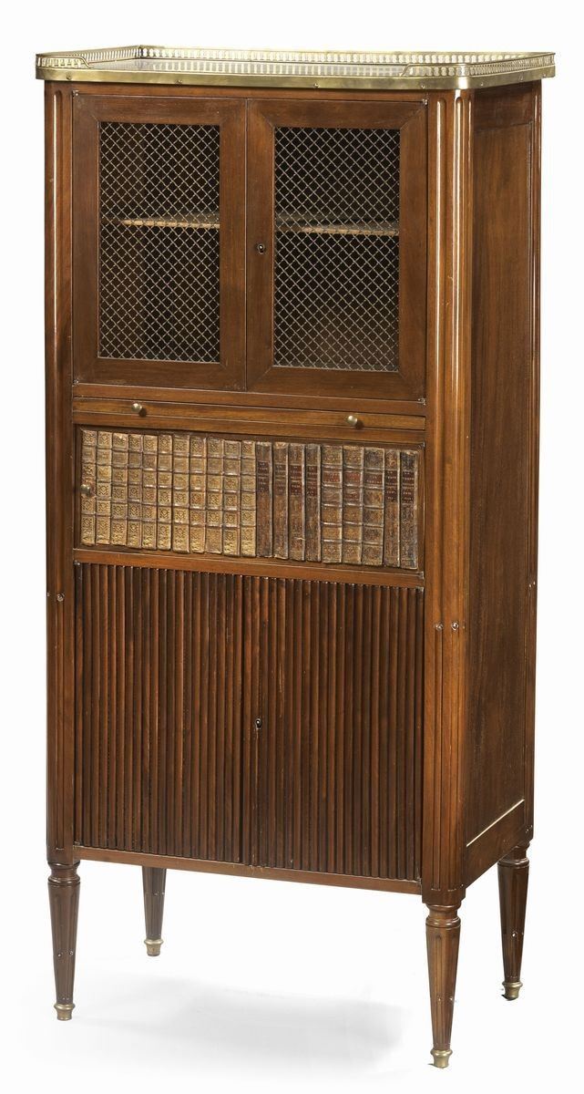 Piccolo Secretaire in Legno di Mogano