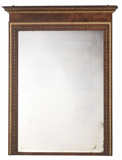 Specchiera Lastronata in Legno di Mogano