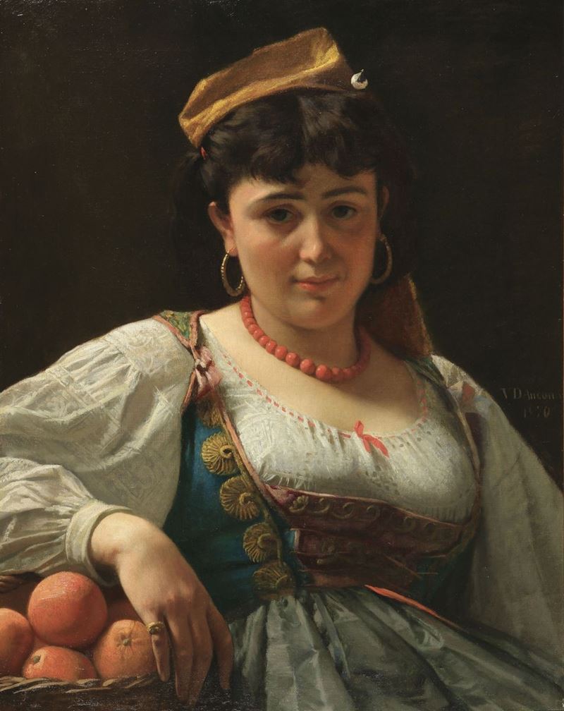 Vito D'ancona - Marchande D'oranges; Costume Sicilien