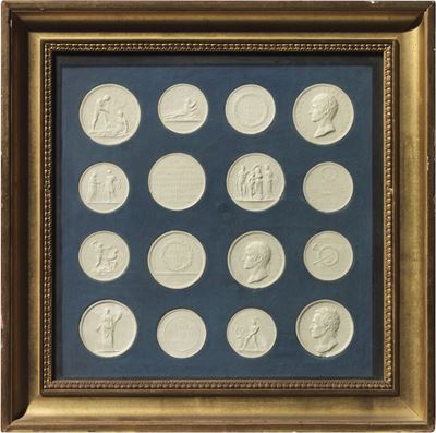 Sedici Calchi in Gesso di Medaglie Napoleoniche