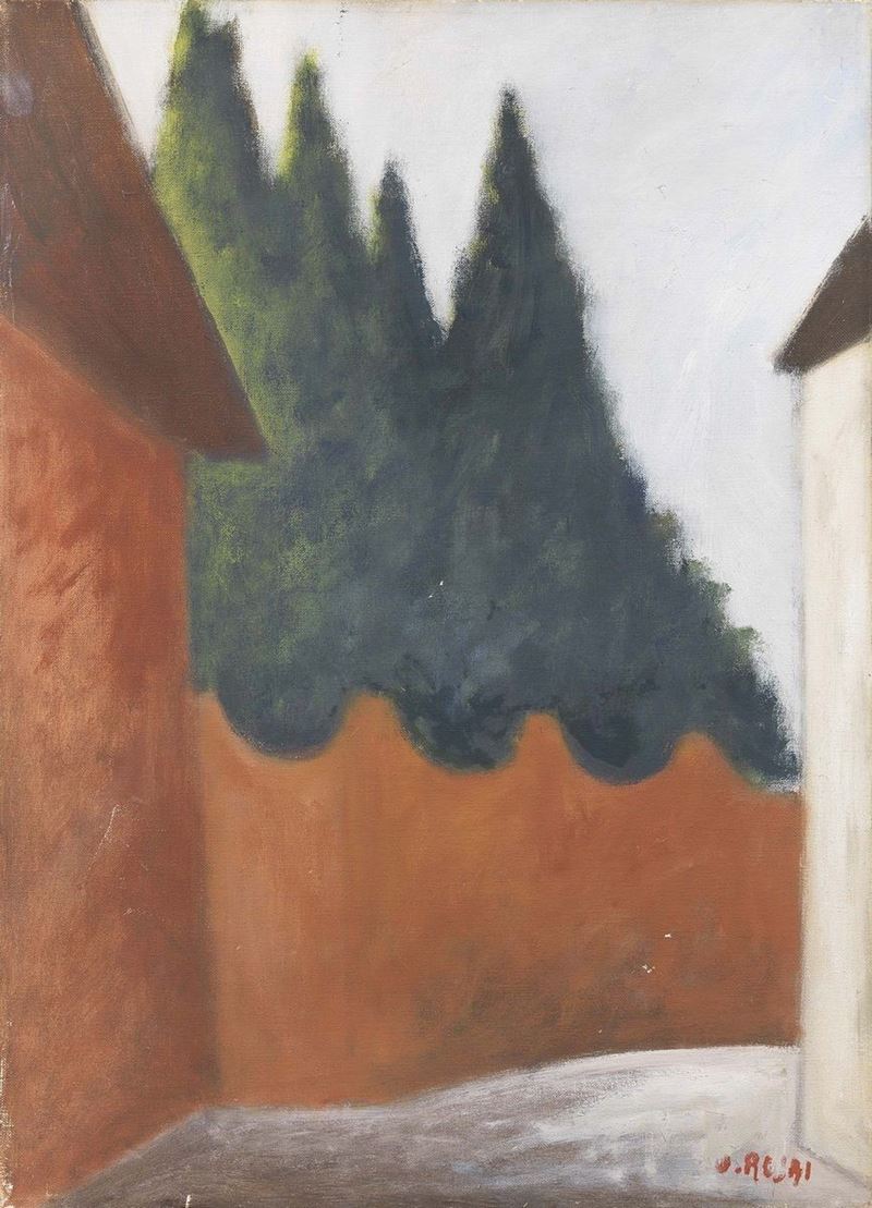 Ottone Rosai - Strada e Cipressi