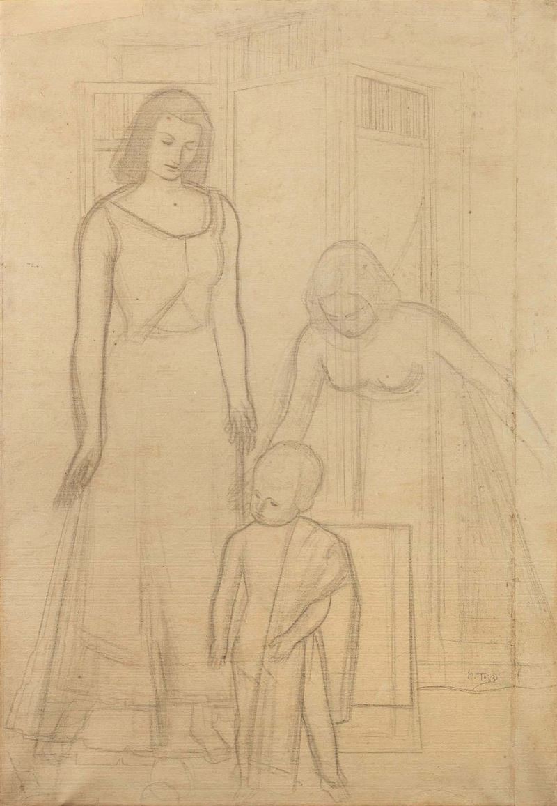Mario Tozzi - Interno con Figure
