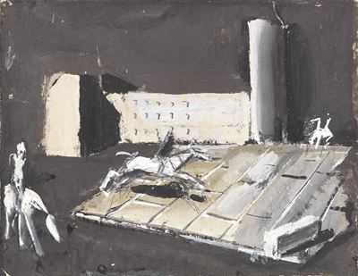 Paesaggio Urbano con Cavalieri