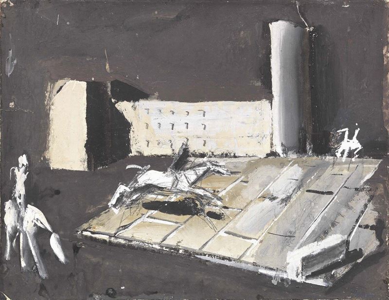 Mario Sironi - Paesaggio Urbano con Cavalieri