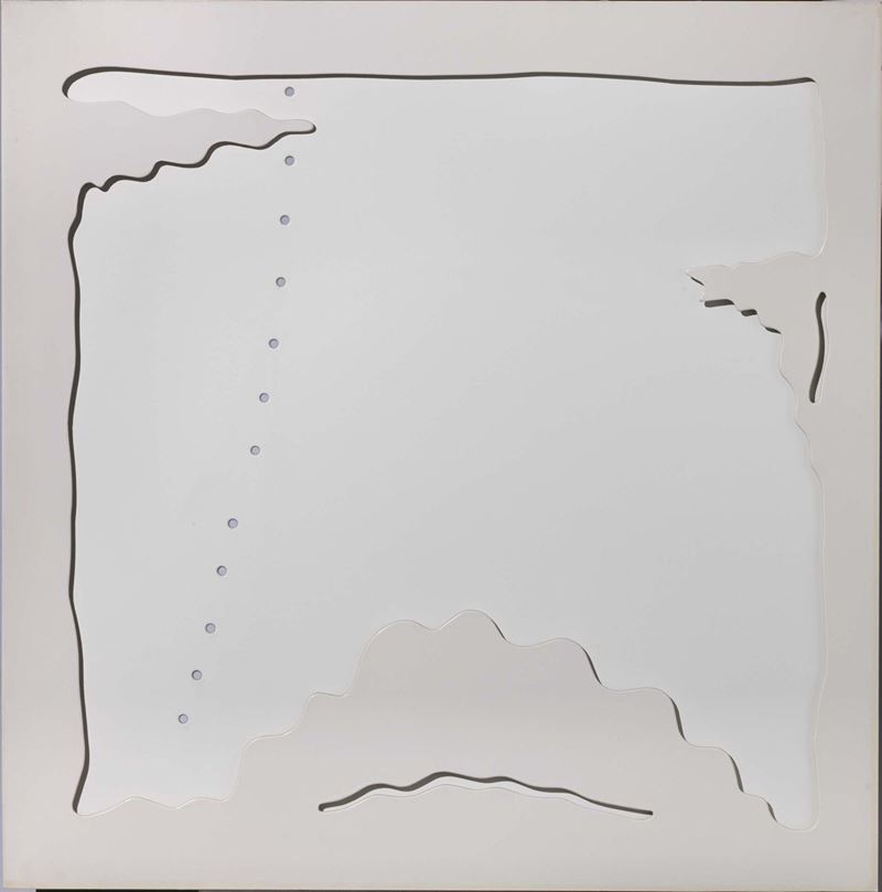 Lucio Fontana - Concetto Spaziale - Teatrino (bianco)