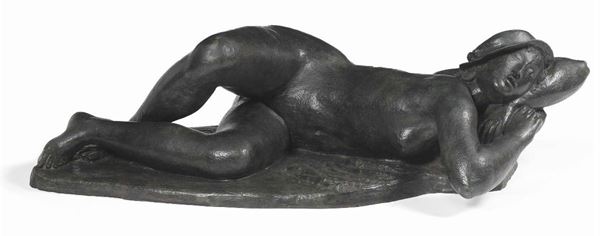 Arturo Martini : Donna al sole  ((1930))  - Scultura in bronzo, es. 5/6 - Asta ARTE MODERNA - II - Casa d'aste Farsettiarte