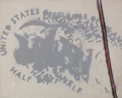 United States (tecnica mista e velatino su tela), 1966