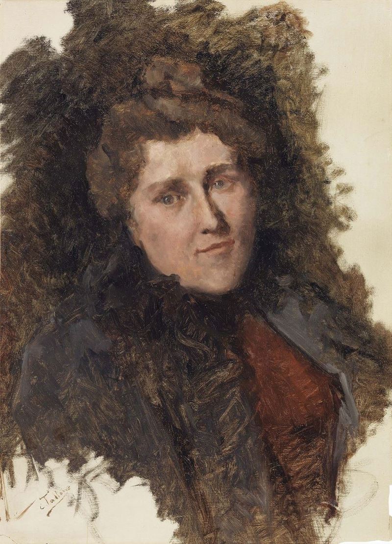 Cesare Tallone - Ritratto di Signora